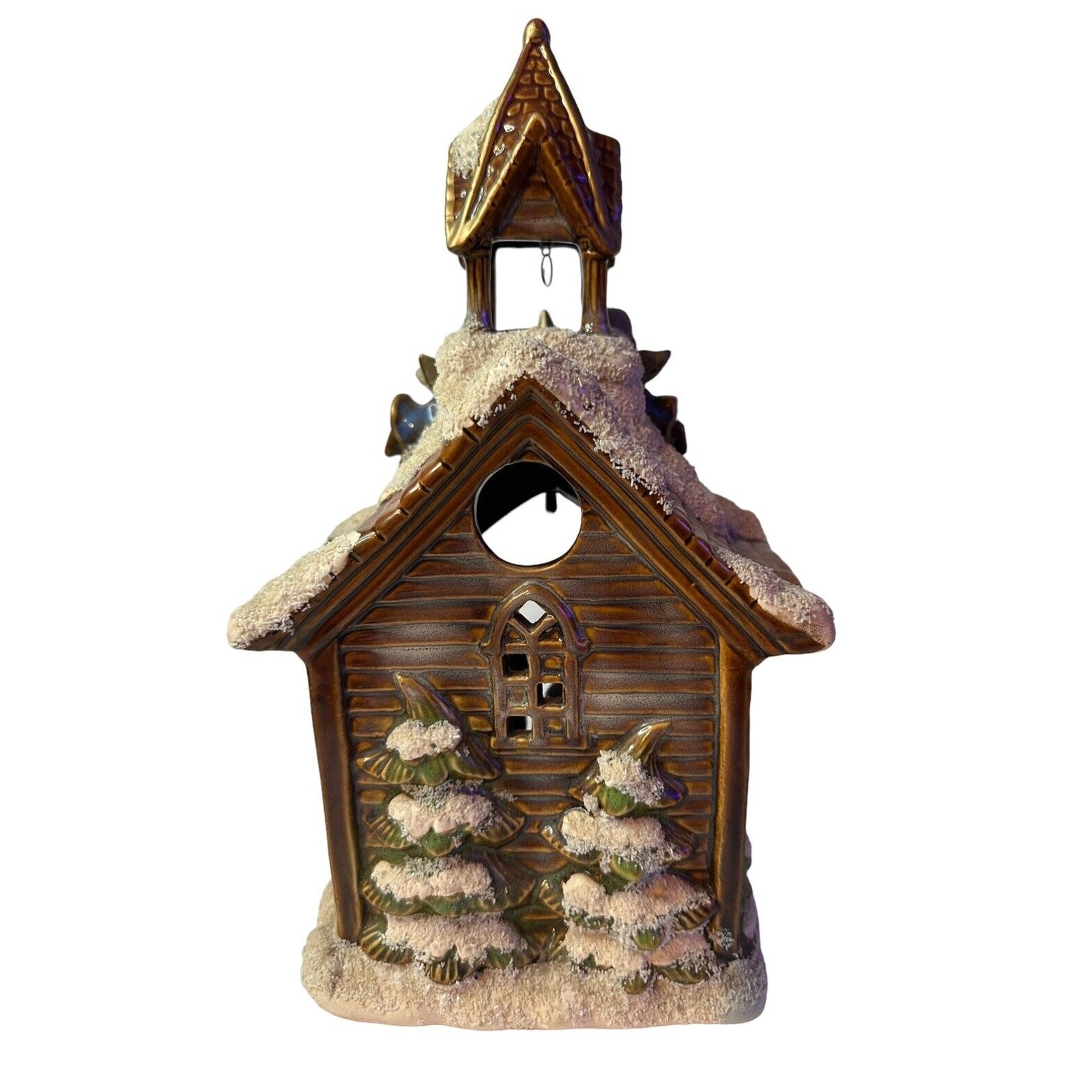 Christmas Nativity Golden Treasures Ceramic Church Lamp Baby Jesus Mary Joseph