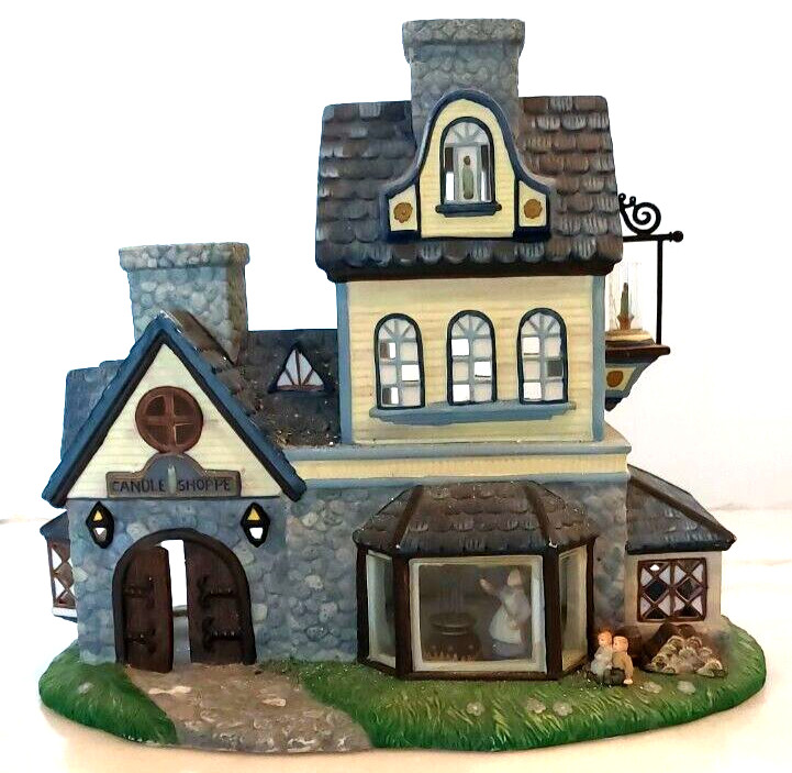 Partylite Olde World Village Candle Shoppe Tea Light House
