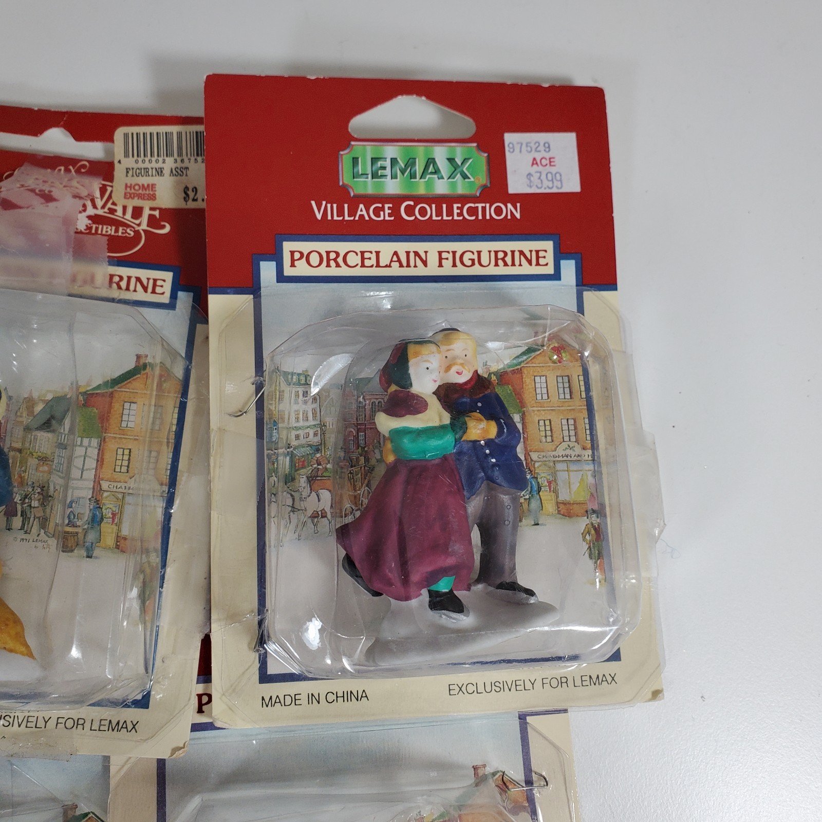 Lot 6 Lemax Christmas Village Porcelain Figurines Children Carolers Vintage