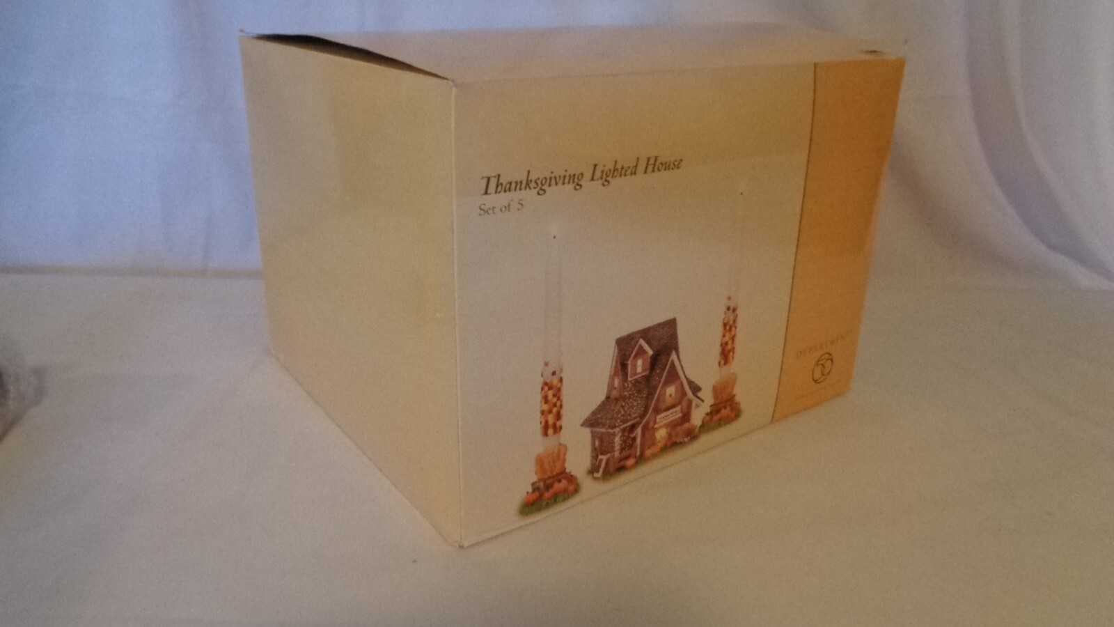 DEPARTMENT 56 THANKSGIVING LIGHTED HOUSE CANDLE SET 5 PUMPKINS FOR SALE 2001 BOX