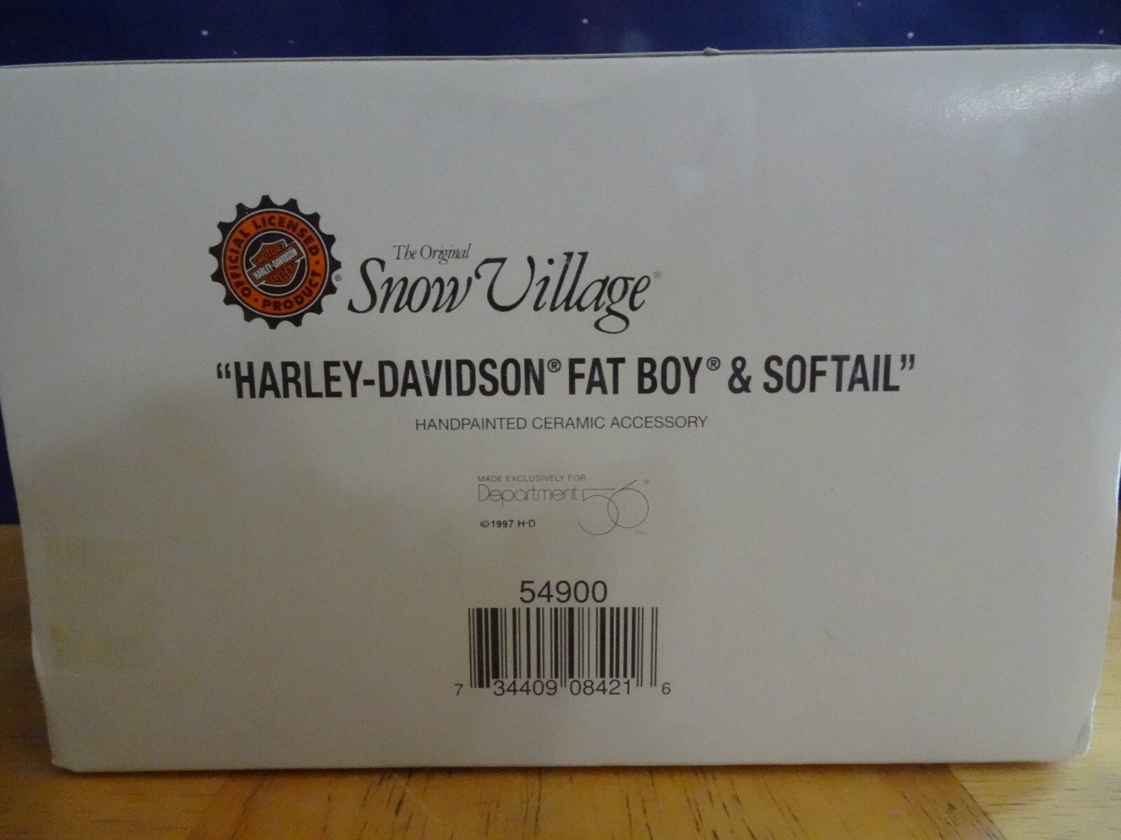 DEPT 56 SV Harley Davidson Fat Boy & Soft Tail 54900 1996 VGUC