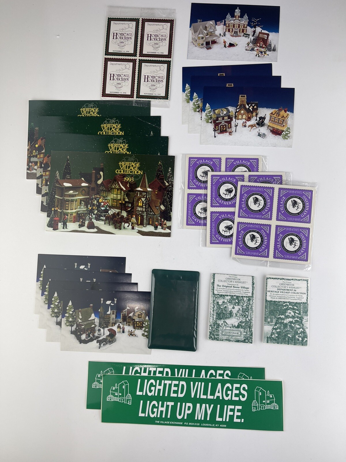 Dept 56 Heritage Village 1995 Greenbooks Collectors Wishlist, Stamps & Postcards