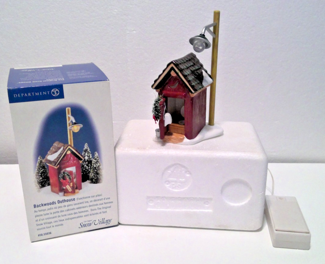 Depart 56, Snow Village Accessory–Backwoods Outhouse # 55036