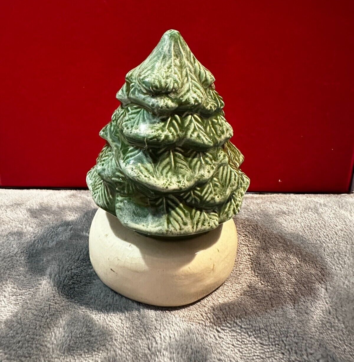 1955 Vintage Christmas Tree Figurine for Christmas Village 5 Inches Joanne 