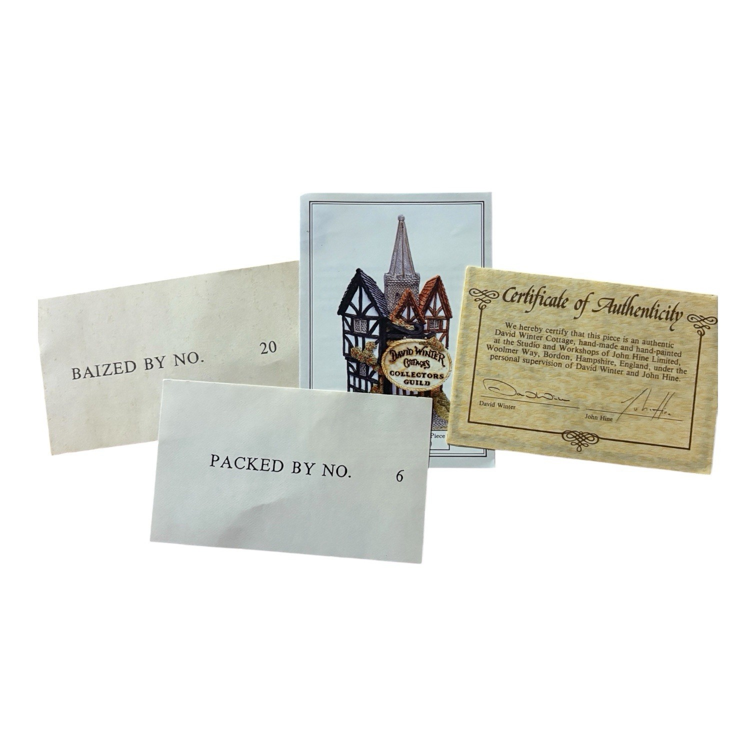 David Winter Cottages Triple Oast House Vintage 1981 Handmade Hand Painted Boxed
