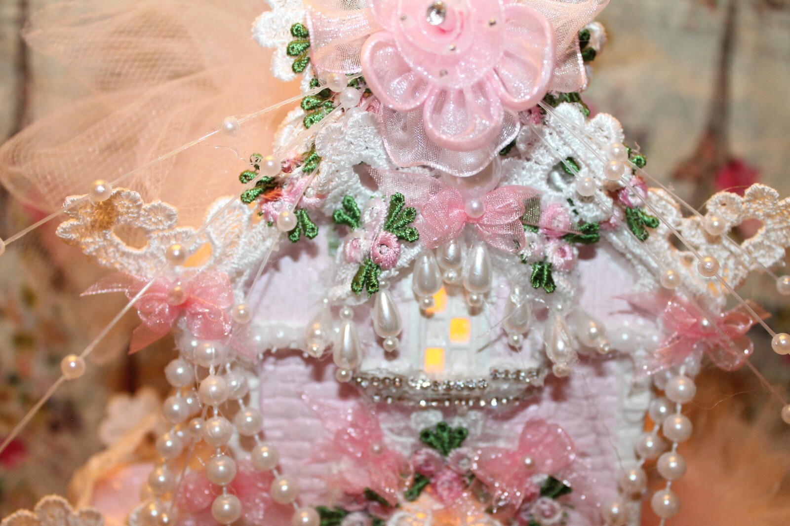 Shabby Chic Pink Christmas Village Victorian Village Shabby Pink Christmas