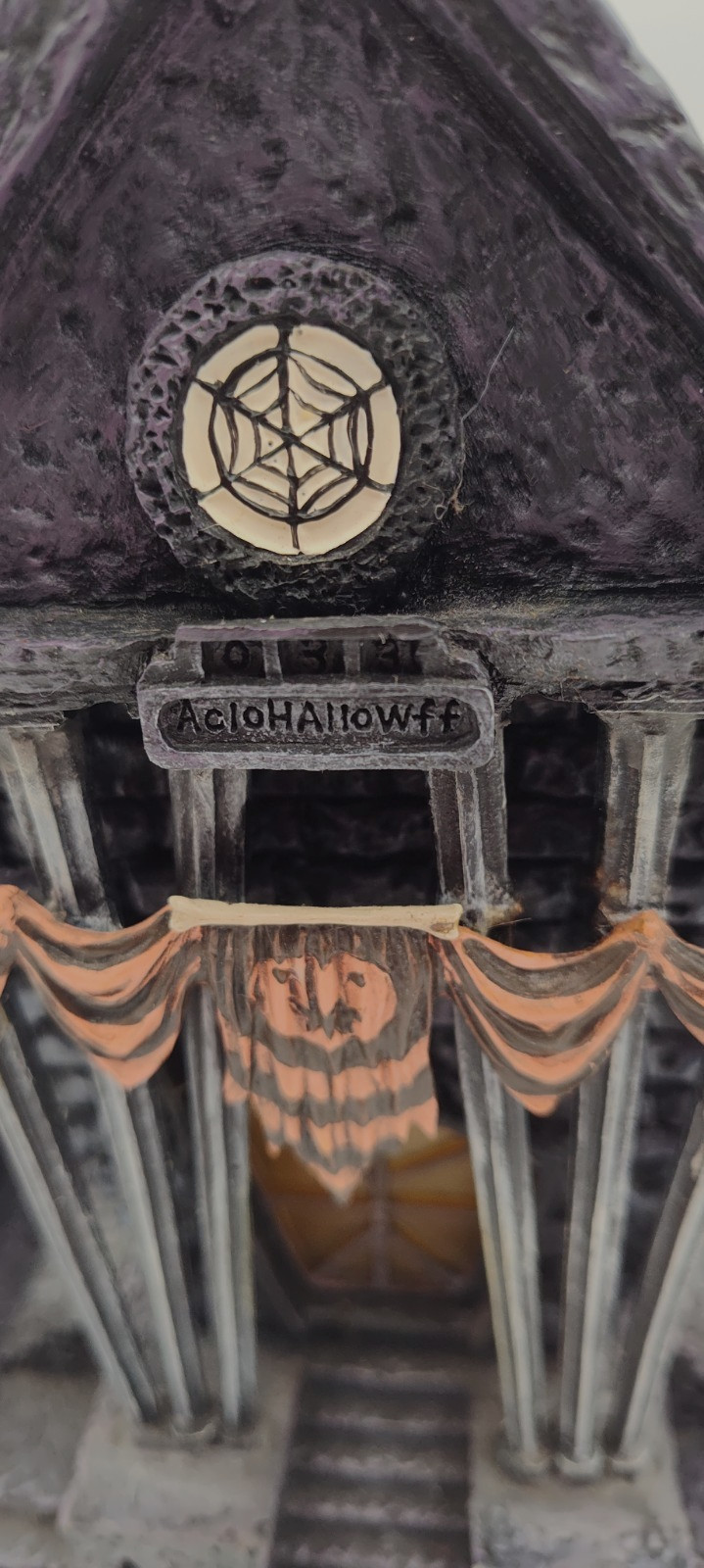 Vtg Hawthorne Village Town Hall Nightmare Before Christmas Halloween With Cord