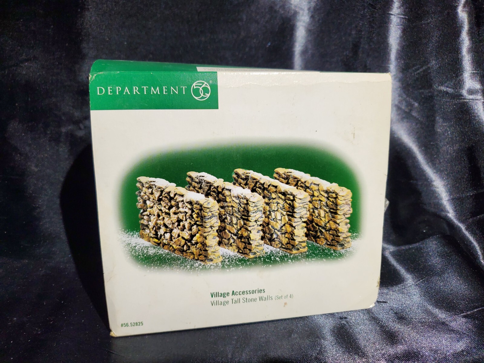 Department 56 Accessory ~ “Village Tall Stone Wall Set of 4” #52825