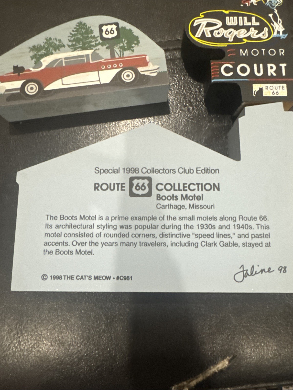 The Cat’s Meow 1990S Route 66 Collection Boots Motel Will Rogers