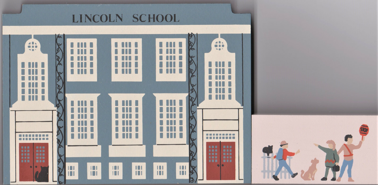 Cat’s Meow Village 2 RT Maine LAST 1 “Lincoln School/Crossing” New/Value $24-$59