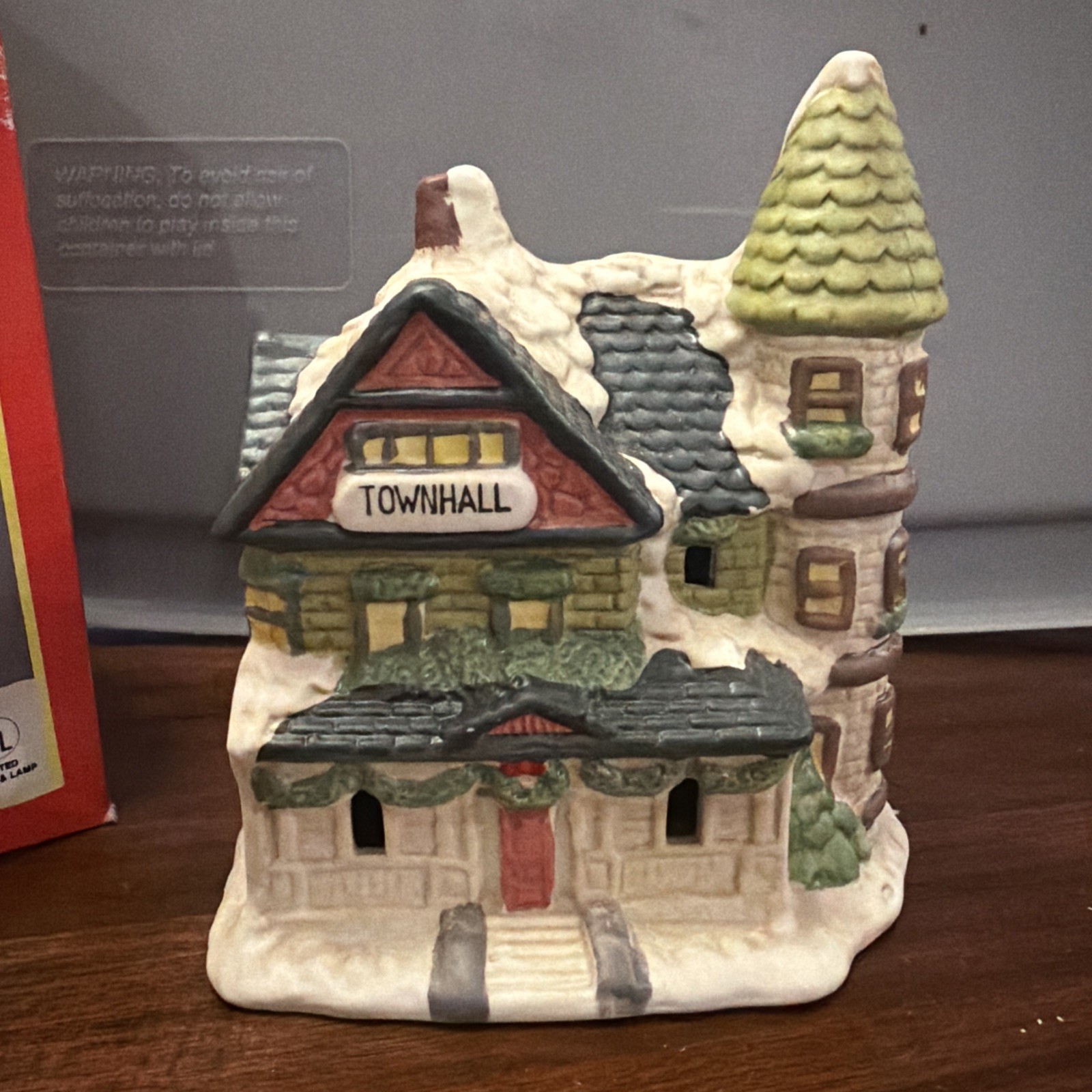 Vintage Share The Joy-Our Town Collection Christmas Village town hall
