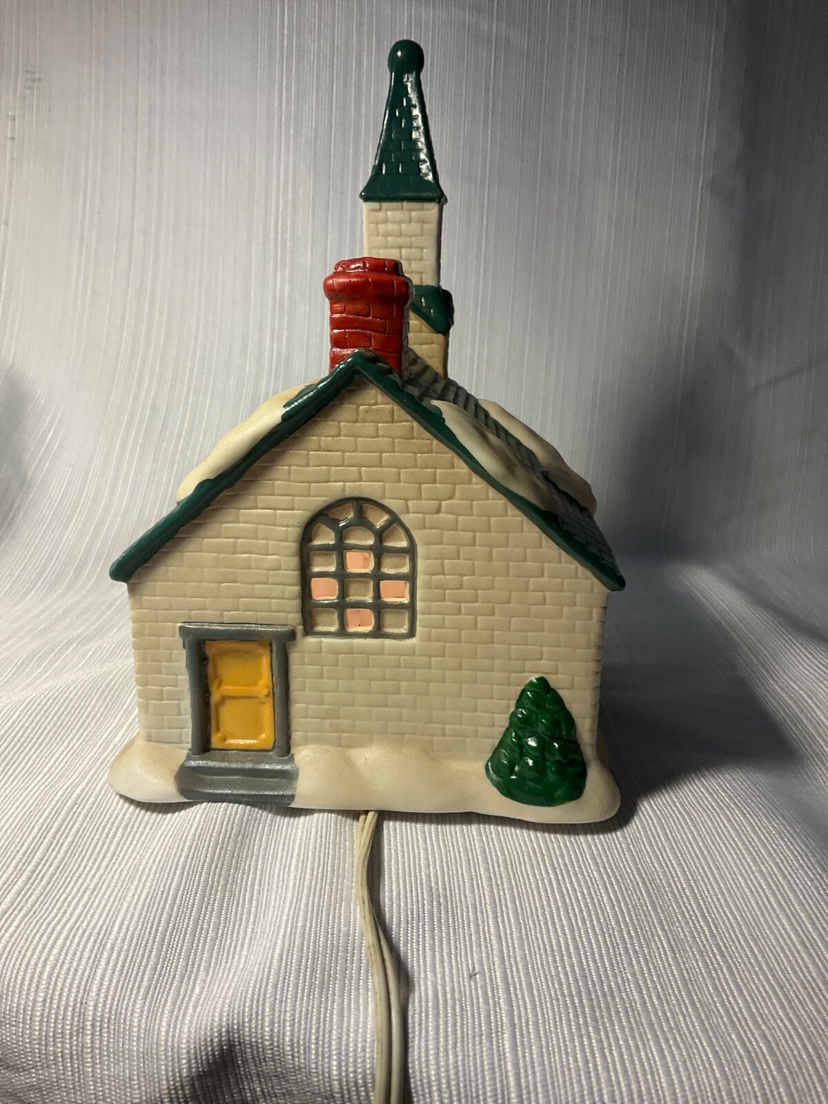 Frank’s Winter Time Stained Glass Lighted Church