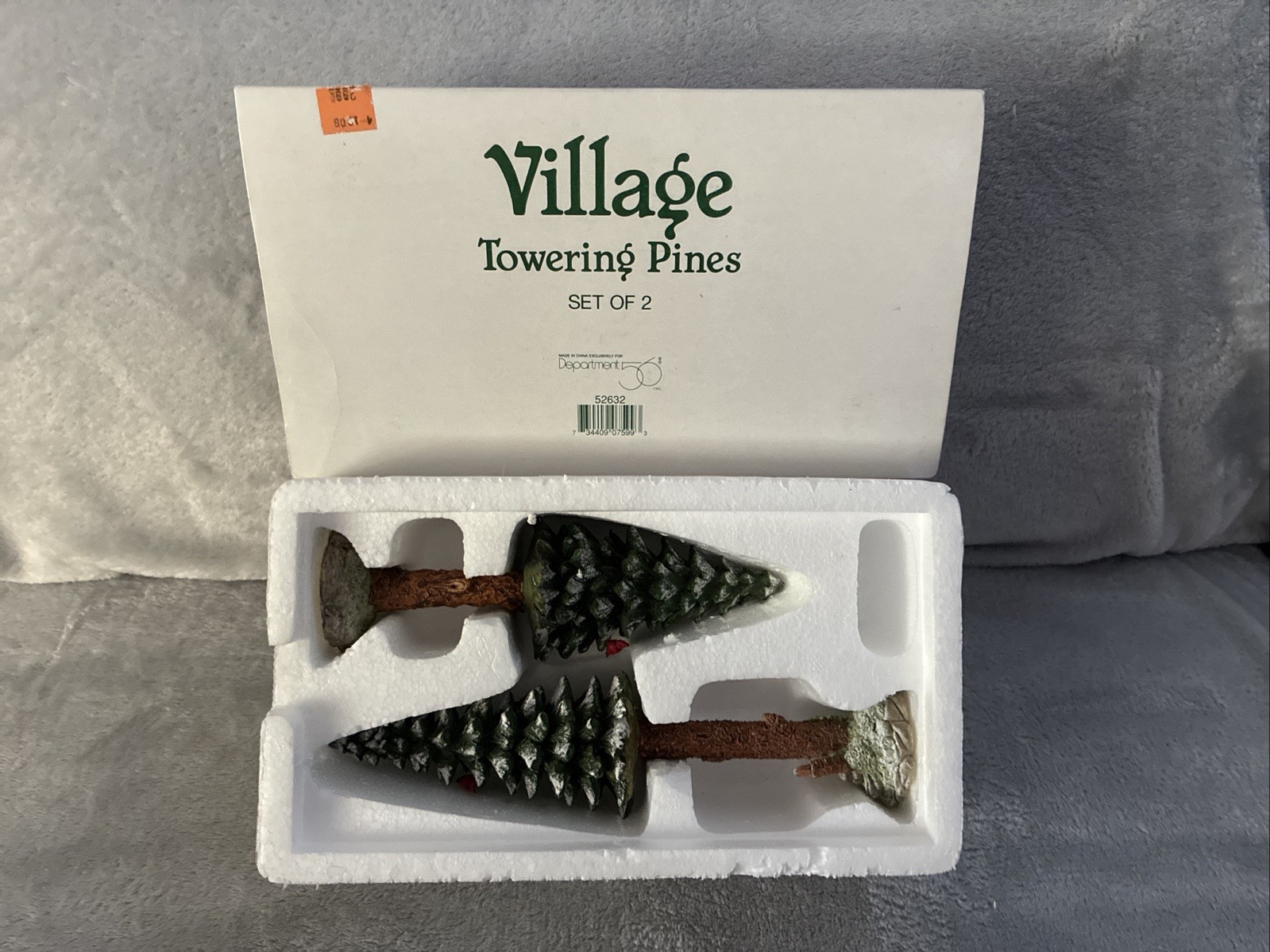 Dept. 56 Village Coll.-“PINE CONE TREES” – Retired – Set Of 2
