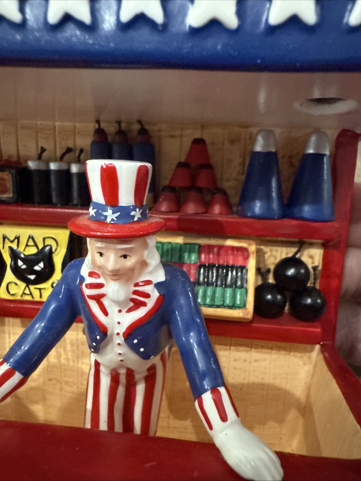 Department 56 Uncle Sam’s Firework Stand No Little Boy