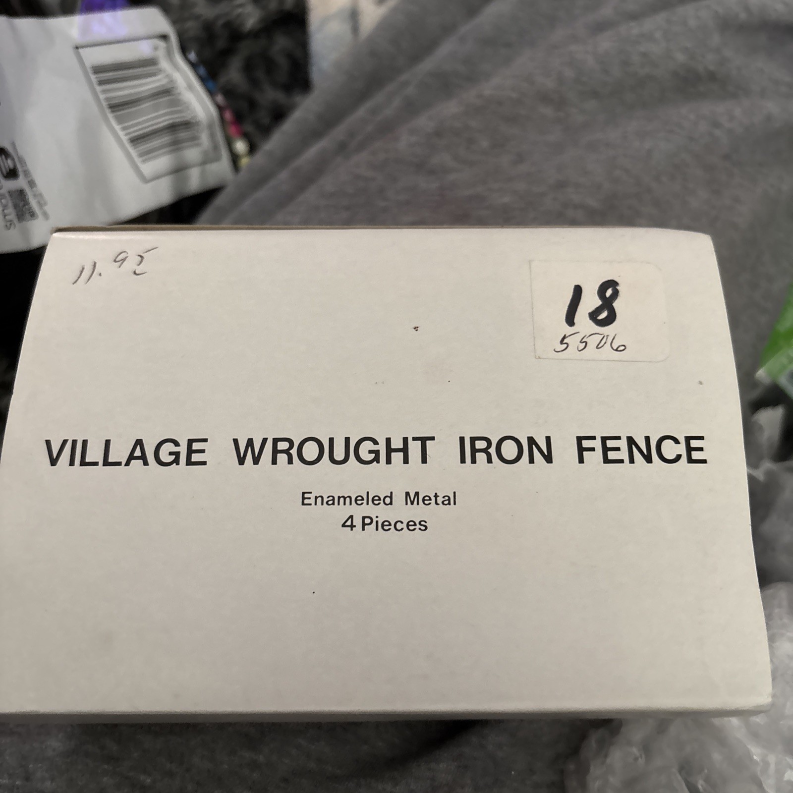 Department 56 Village Wrought Iron Fence Enameled Metal 4 Pieces