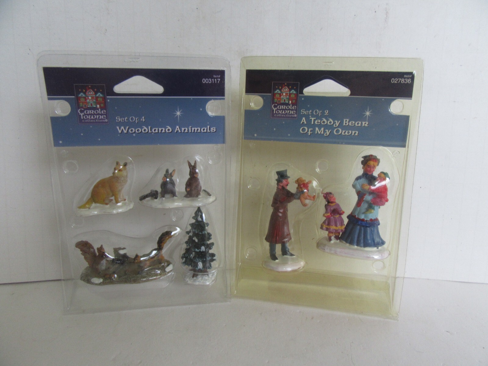 Lemax Carole Towne Christmas Village Figures, Woodland Animals, Teddy Bear (NIB)