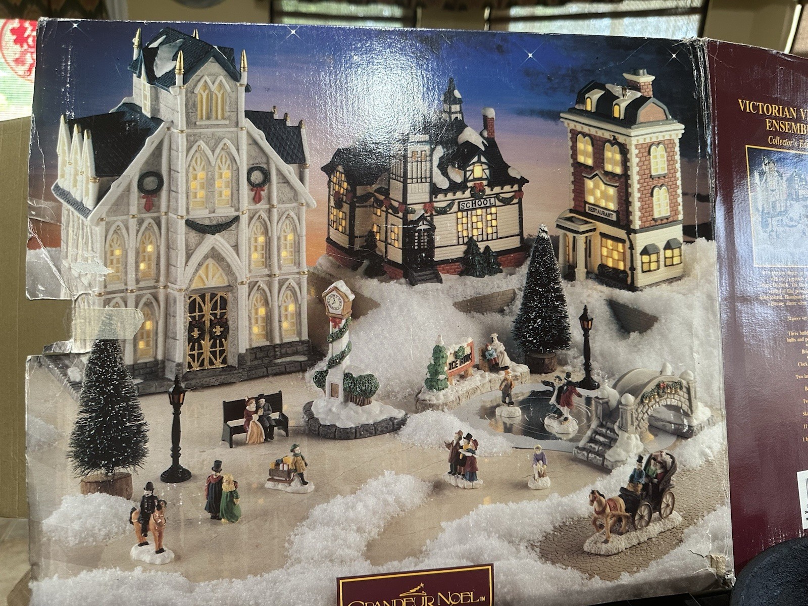 Grandeur Noel Victorian 24 Piece Porcelain Village Without Internal Lights