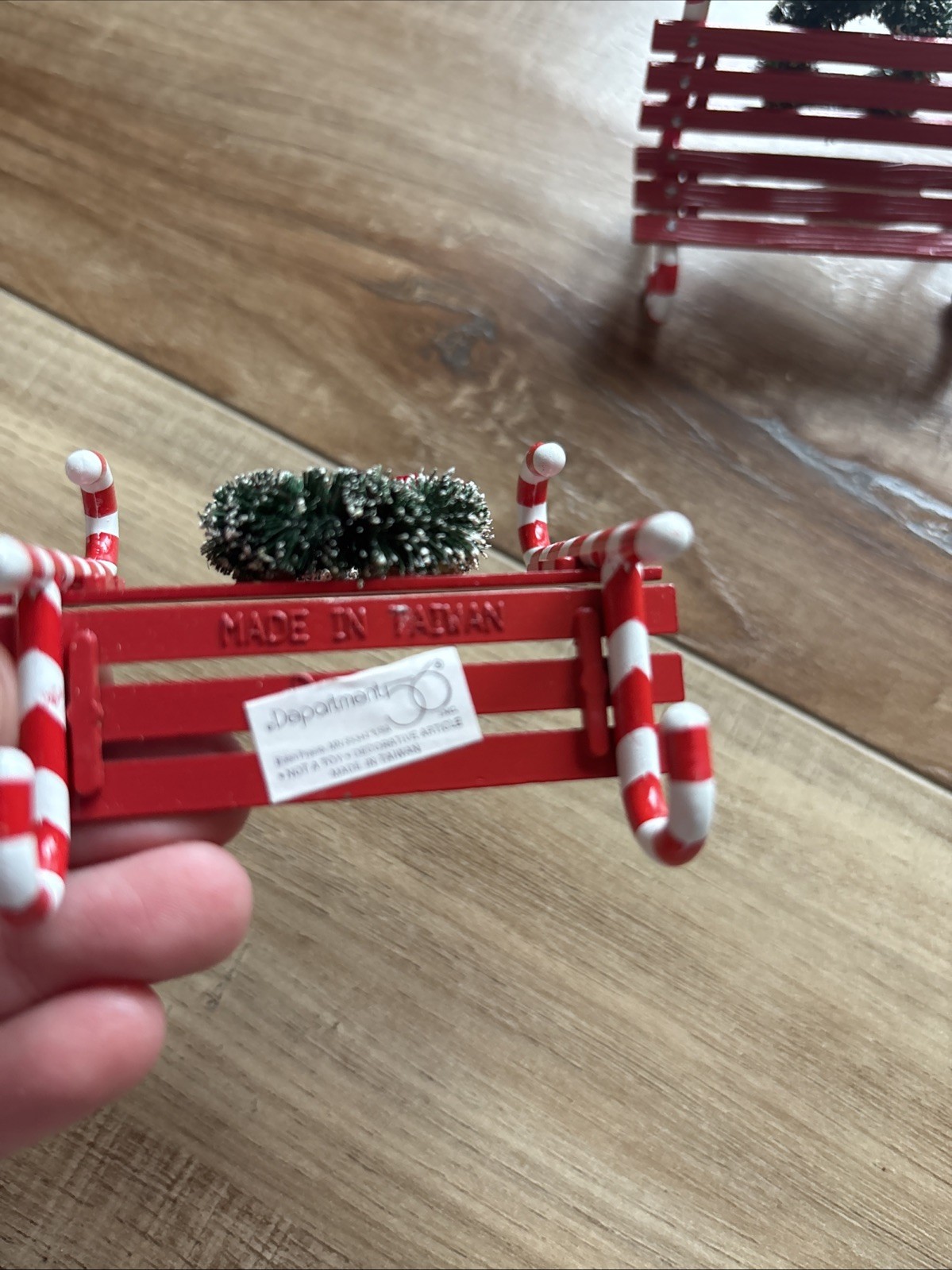 Two Department 56 Candy Came Benches In Boxes
