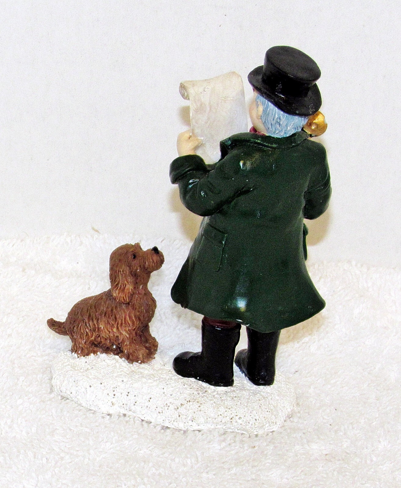 Mervyn’s Village Square 1998 Man With Dog Figurine 4 1/2 Inch