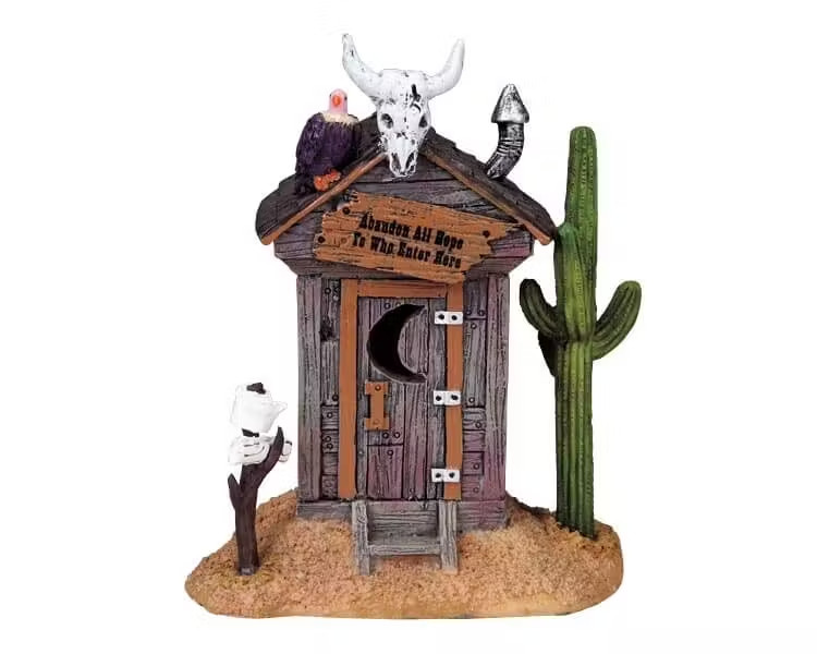 Lemax Spooky Town HAUNTED OUTHOUSE #82493 • RETIRED • NIB