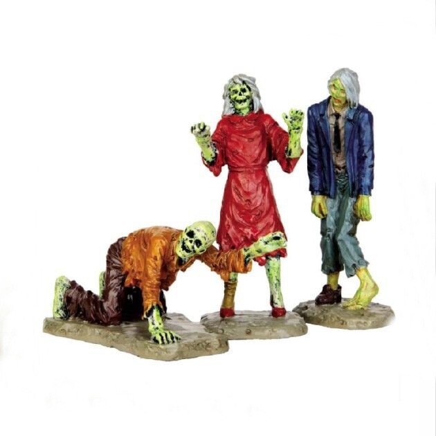 Lemax WALKING ZOMBIES # 42219 Halloween Spooky Town Village Accessory NEW