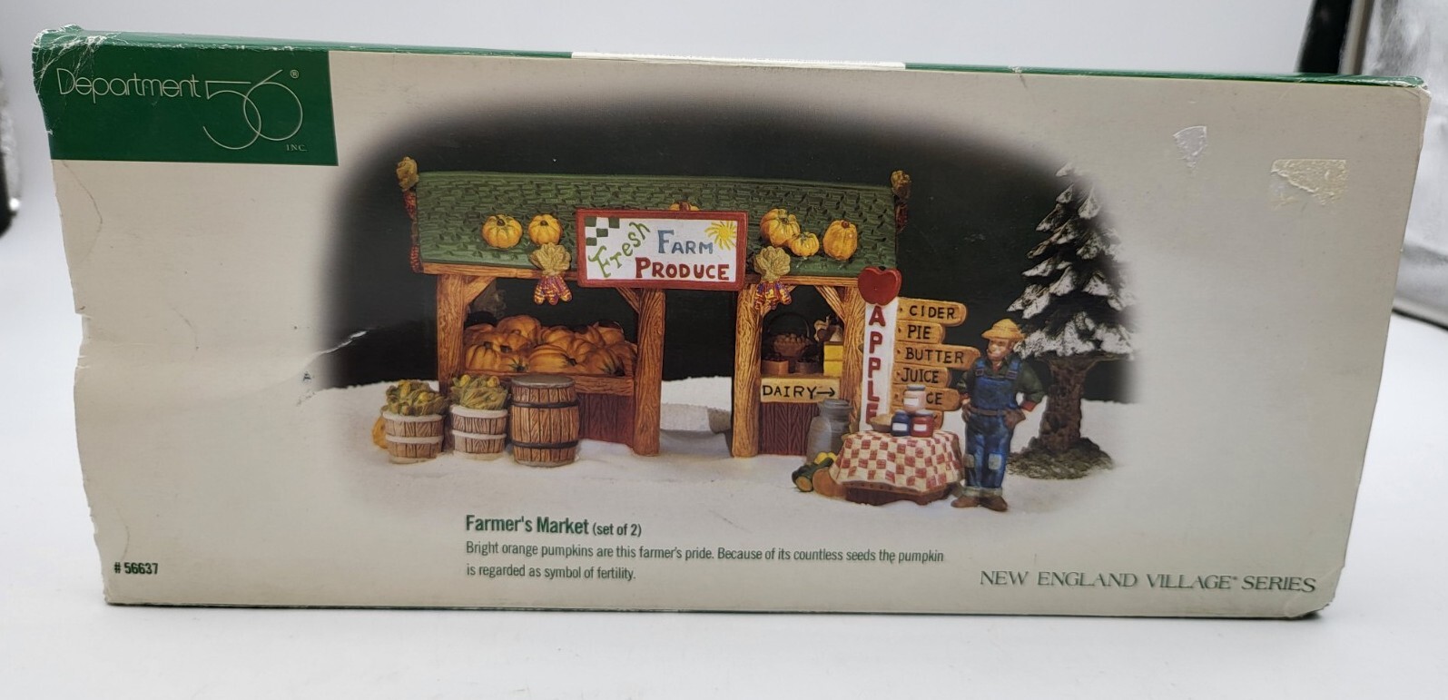 Department 56 New England Village “Farmer’s Market” Set Of 2 #56637 Retired