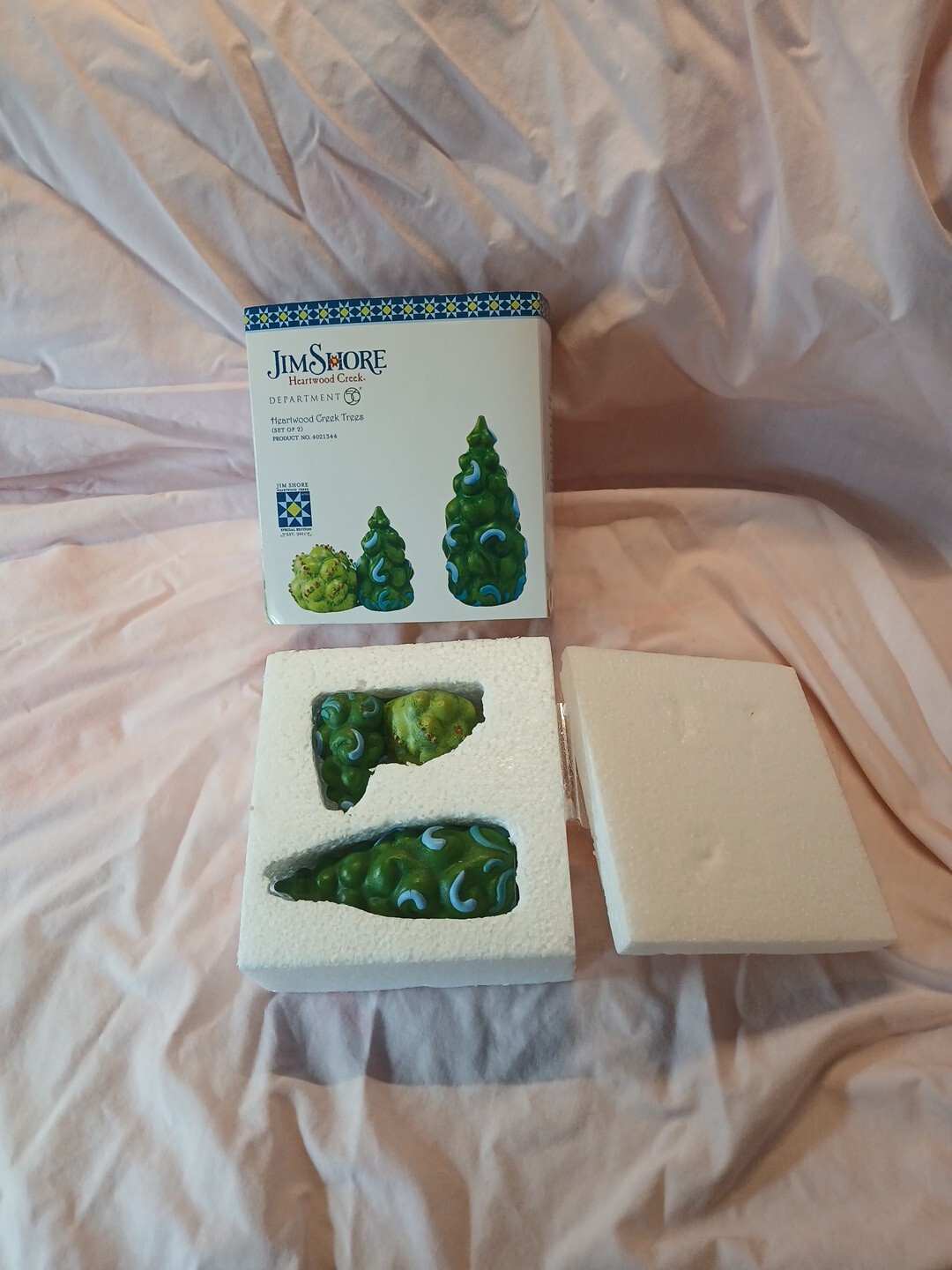 Jim Shore Heartwood Creek Dept 56 Trees (Set Of 2) # 4021344 Retired