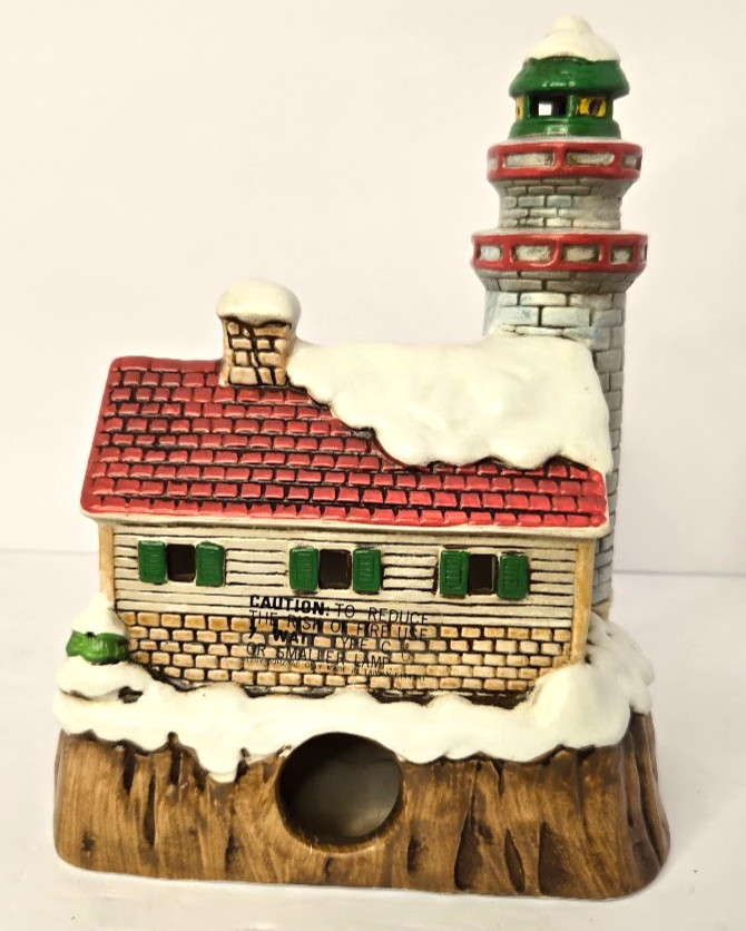 Vtg Lefton Colonial Village Gull’s Nest Lighthouse Designed by Byron Wood