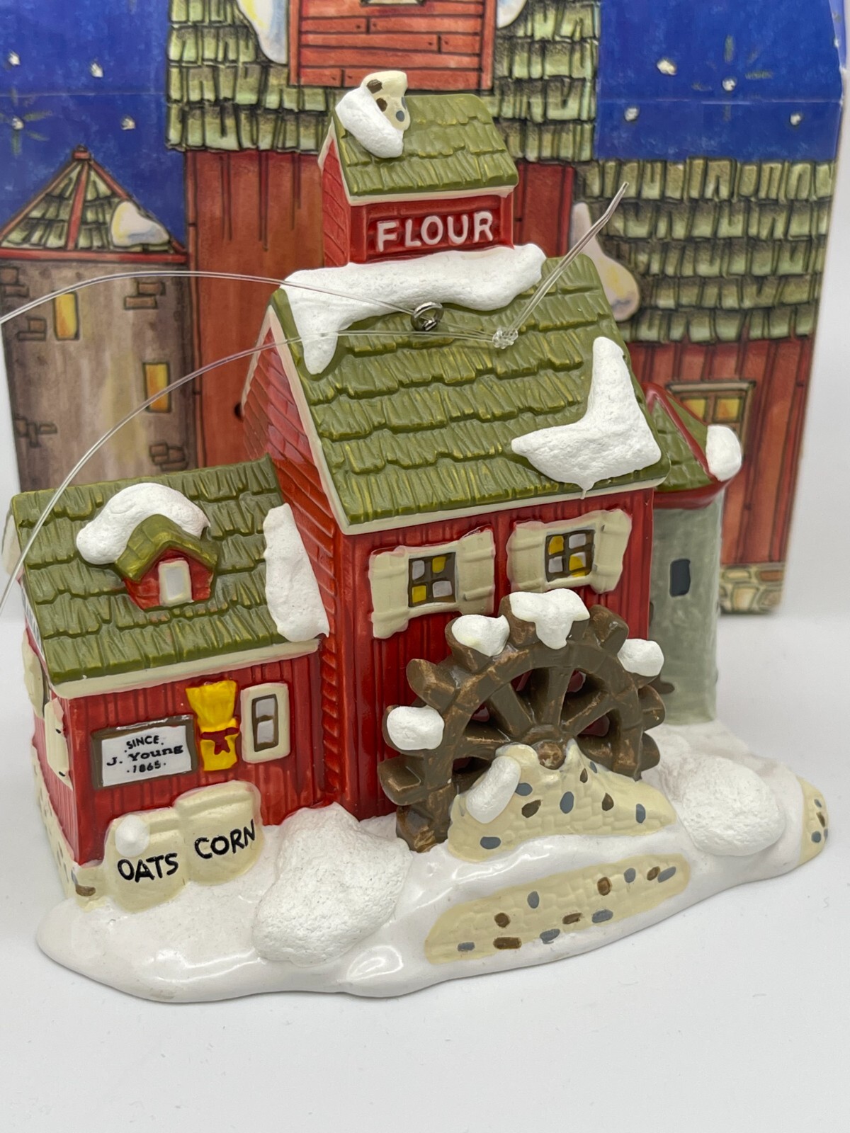 Dept 56 Classic Ornament Series Snow Village J. YOUNG’S GRANARY In Box 98632