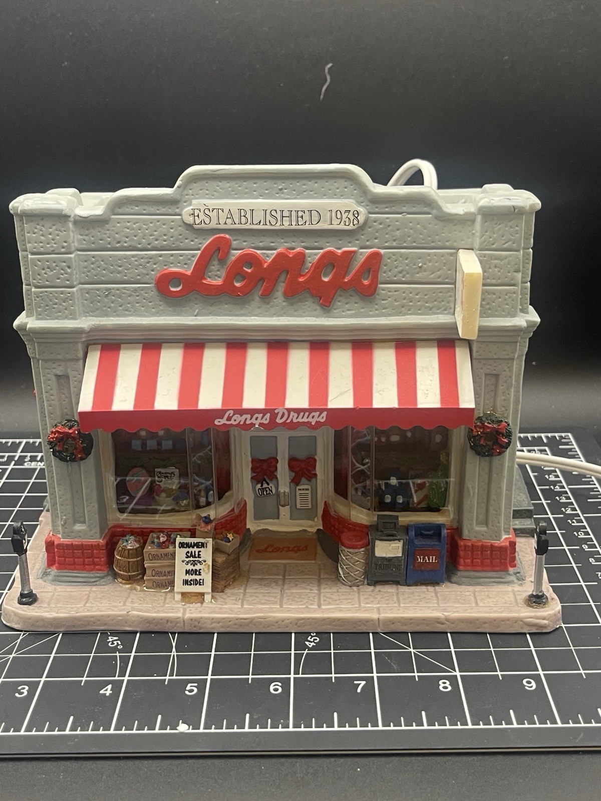 Lemax Village Collection Longs Drugs Store Lighted Building 55283LO Box Tested