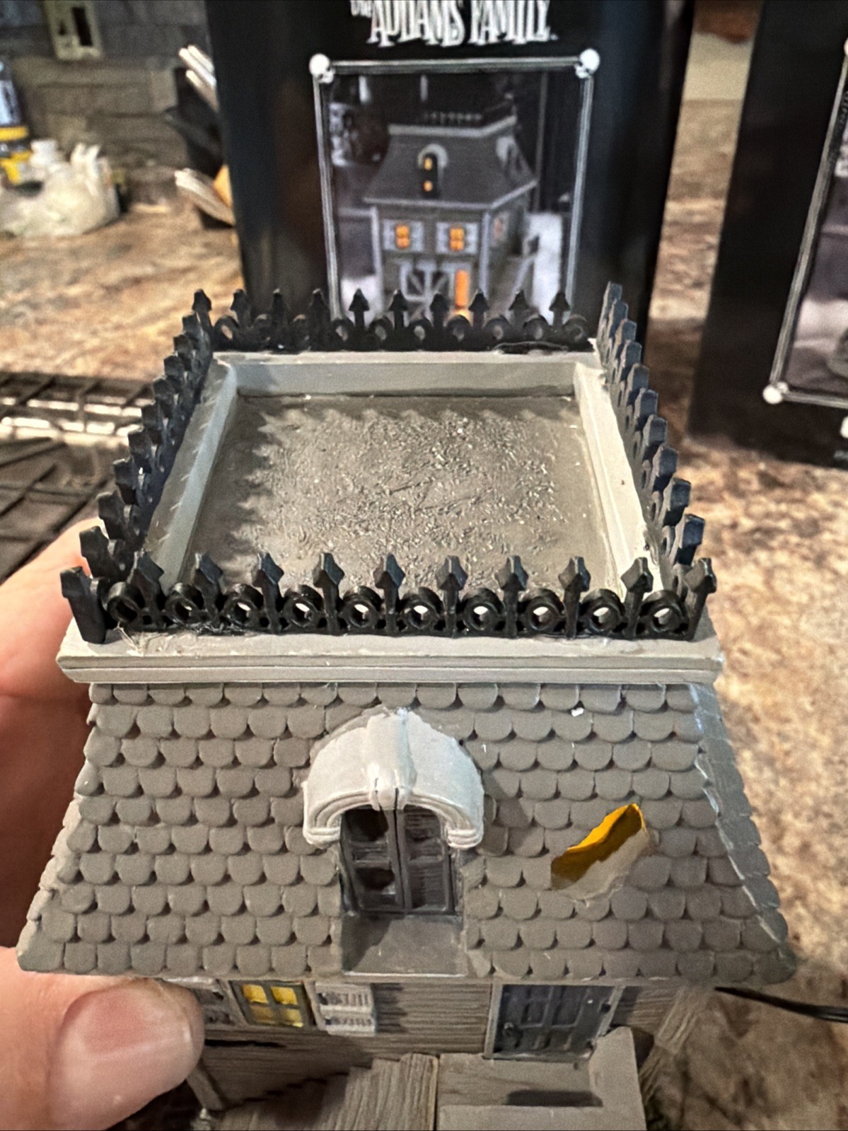 Lot Of 2 Dept 56 The Addams Family Carriage House/Gazebo At Moonlight VG! READ👇