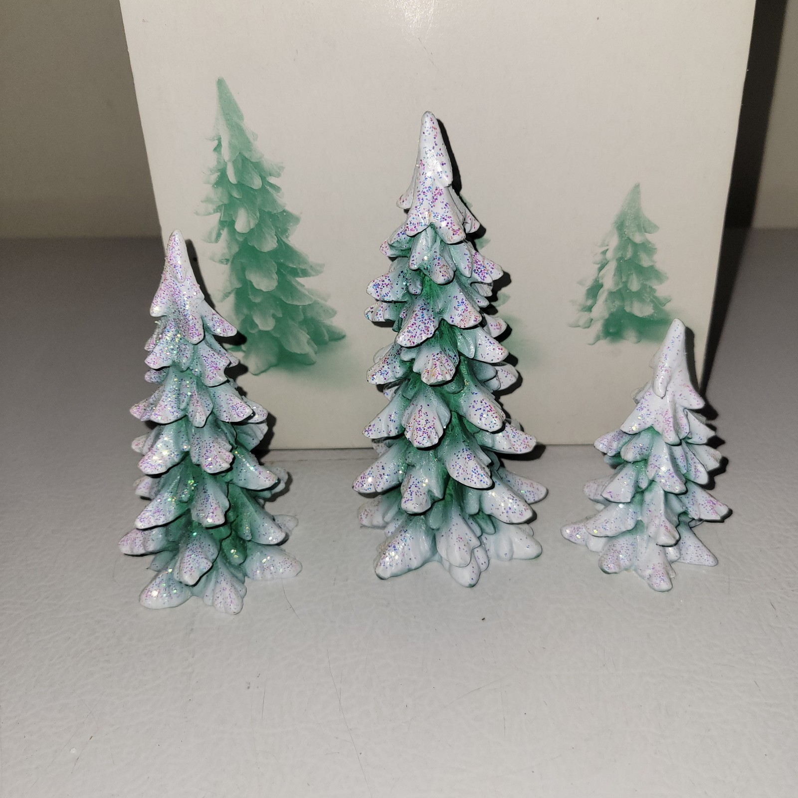Department 56 Wintergreen Pines Trees Village Accessories Set of 3 in box #52660
