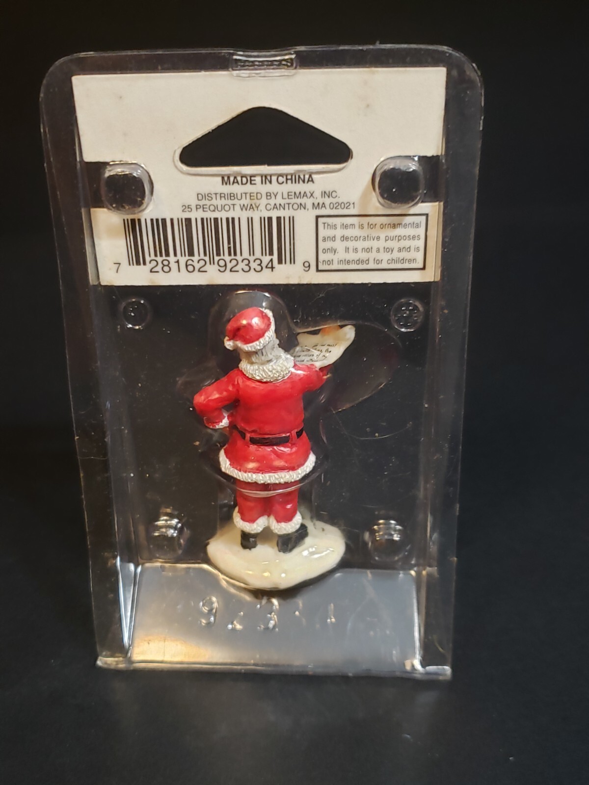 Lemax Christmas Village Town Mr. Santa Claus 92334 Checking List