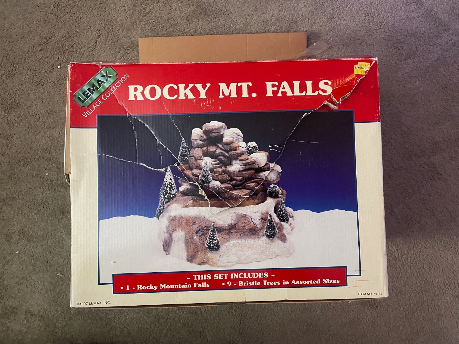 Fountain Lemax Rocky Mountain Falls Village Collection #74167 Box VTG 1997