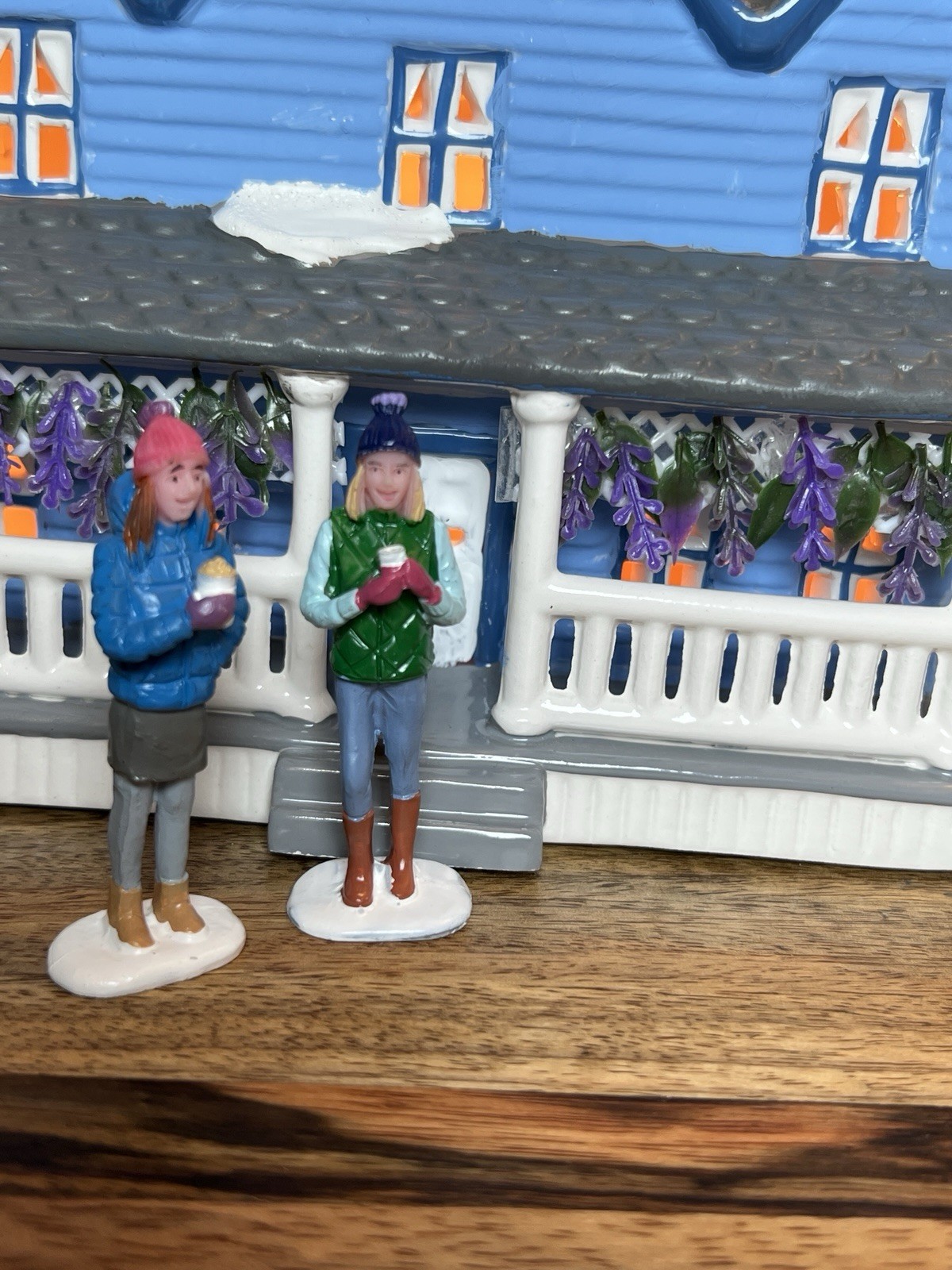 Gilmore Girls Lorelei’s House & Garage Christmas Village Dept 56 Altered Art