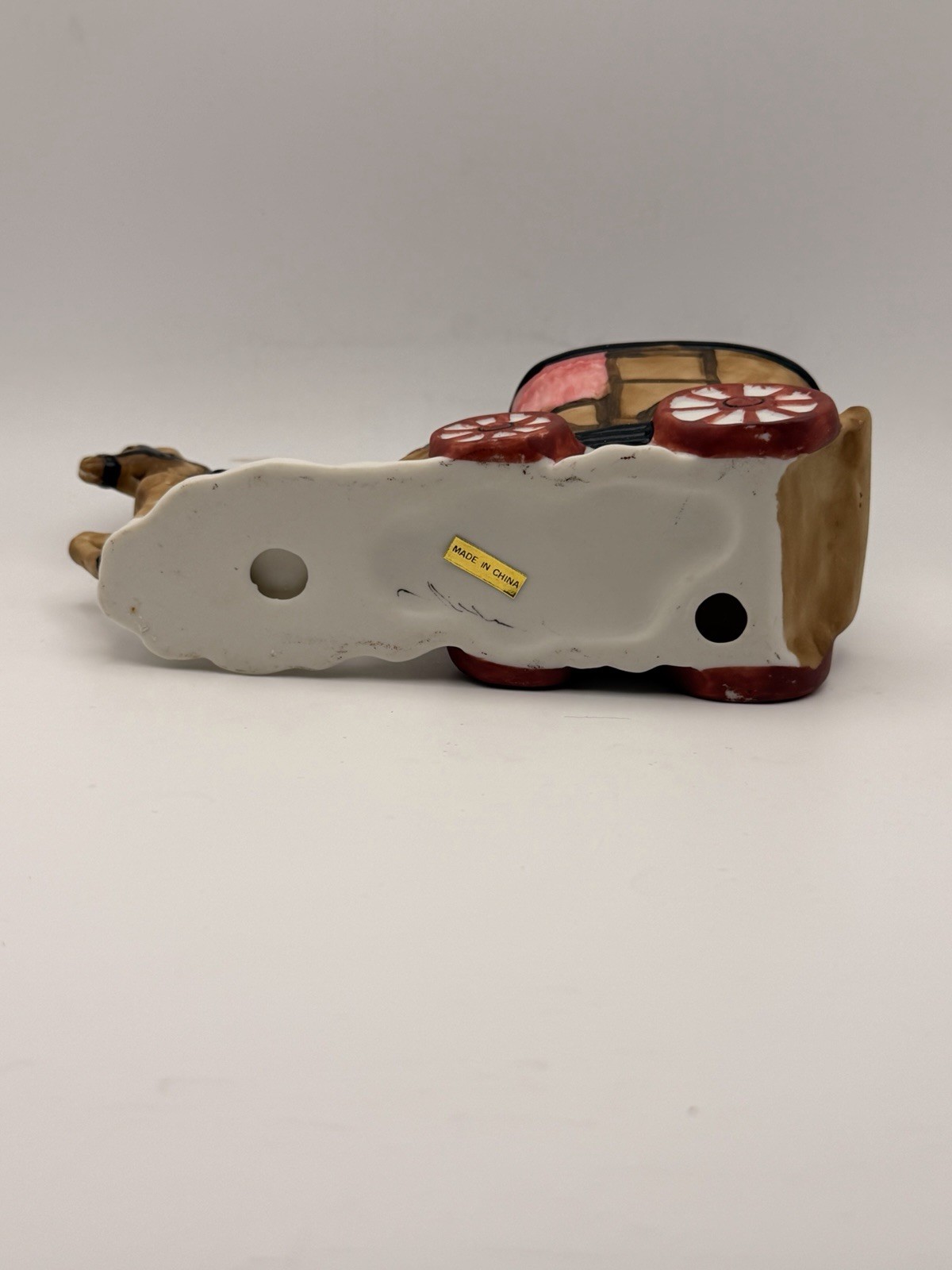 Christmas Snowy Village – Horse drawn Carriage – Ceramic, 6.5”x2”x3.25” – B35