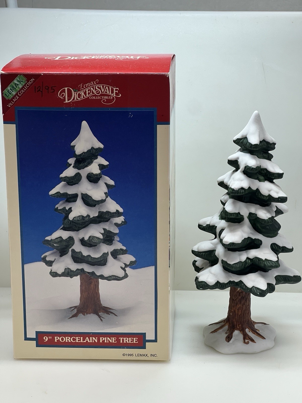 Lemax Dickensvale Porcelain Pine Tree Collectibles #53131 Holiday Tree 1995