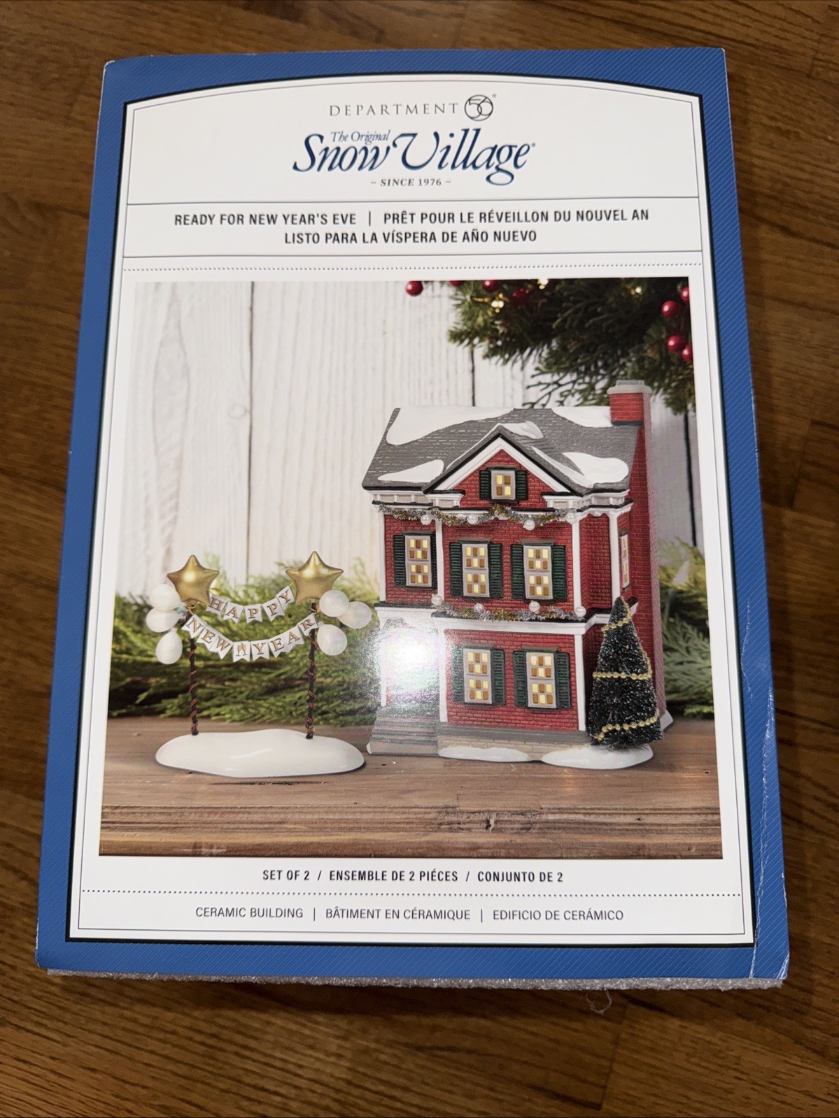 Department 56 Snow Village Ready For New Years Eve 2 Piece Set 6011424 New Dept