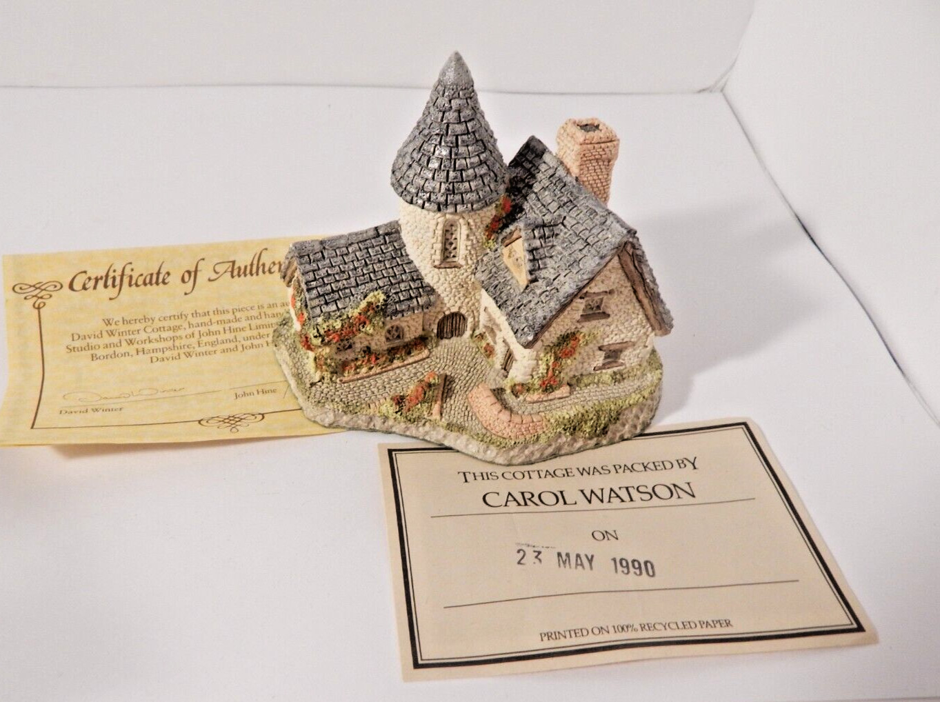 Vintage David Winter Cottages 1985 THE VICARAGE Boxed With COA NIB NICE! 1985