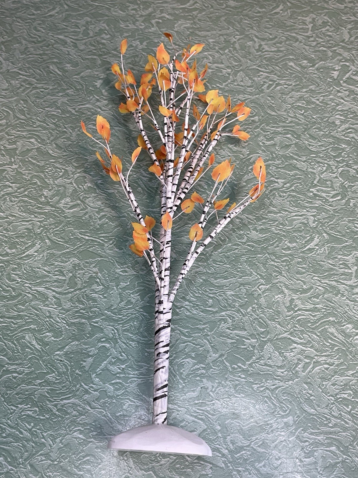 Department 56 – Village Halloween or Christmas Tree – Autumn Birch Yellow Leaves