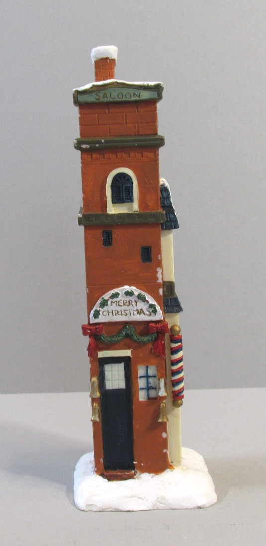Lot of 3 Franks Nursery & Crafts Skinny Christmas Village Buildings