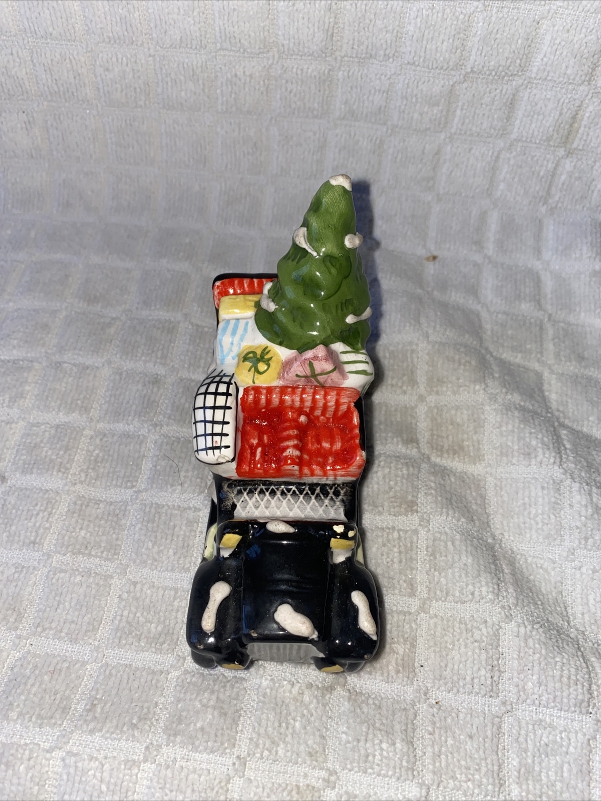 Vintage Dept. 56 Snow Village Car With Tree and Presents In Back
