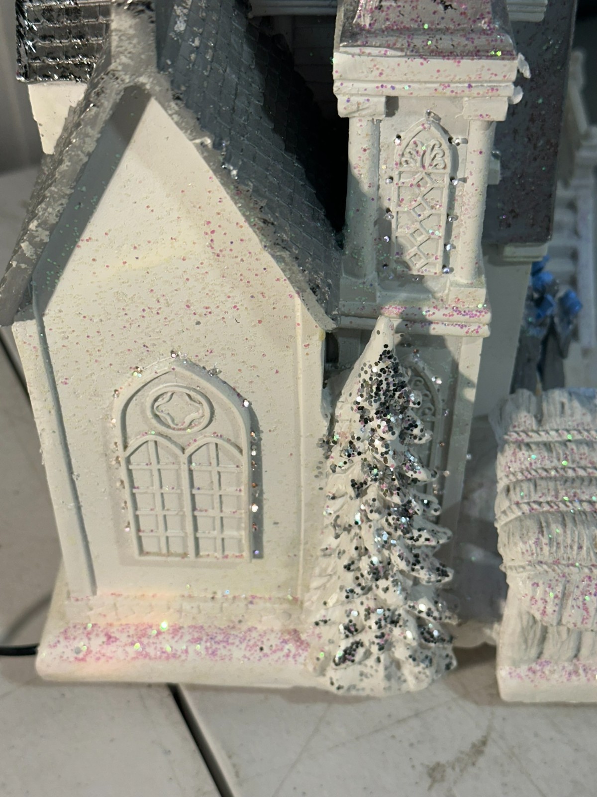 Season of Glory Fiber Optic Lighted Church Christmas Village Nativity Boxed