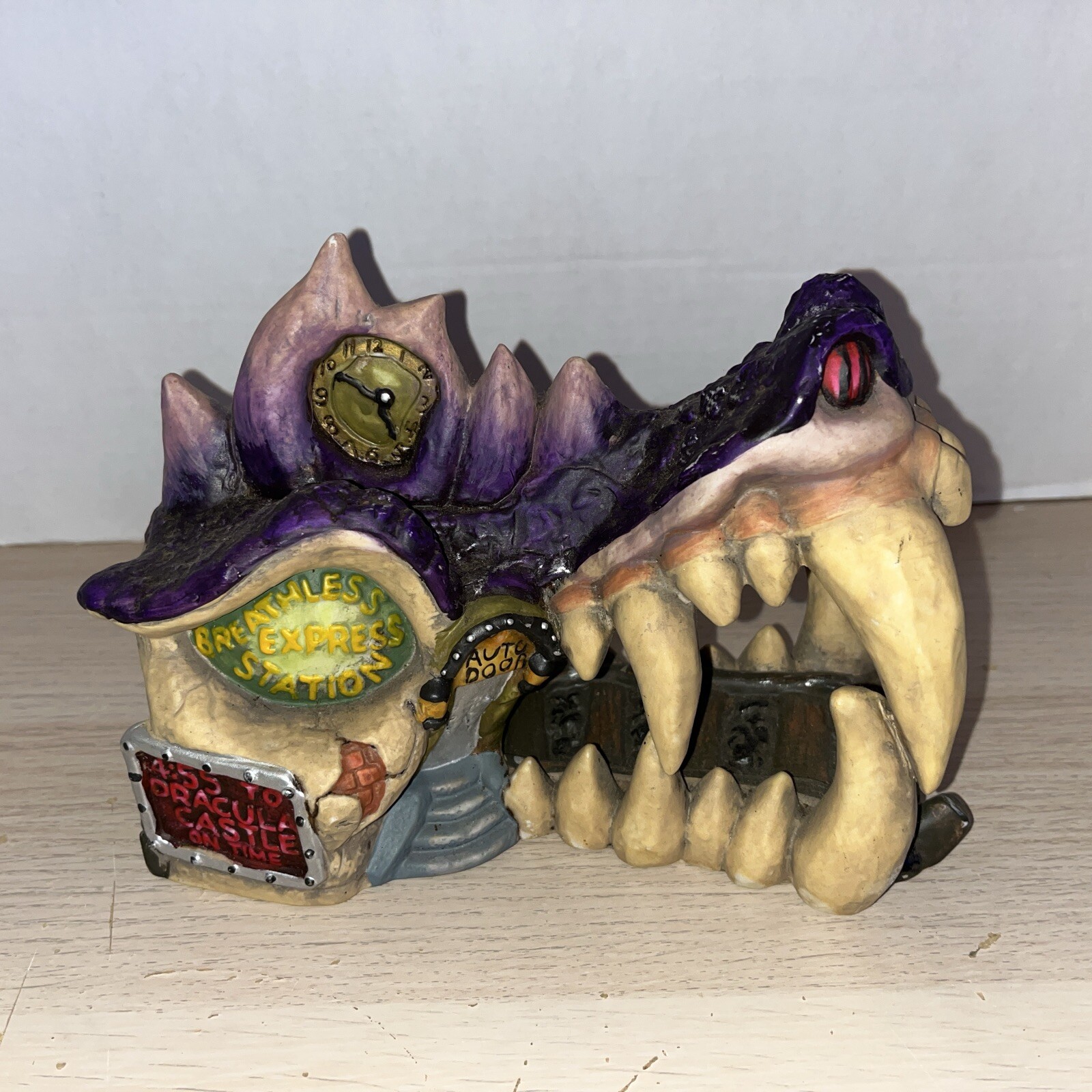 Vintage 1998 Spooky Hollow Porcelain Breathless Express Station No Light