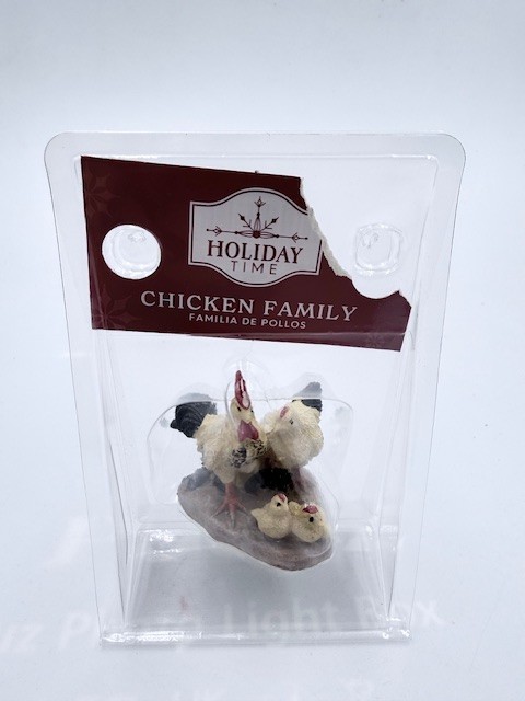 Holiday Time Christmas Village CHICKEN FAMILY Figurine 2022