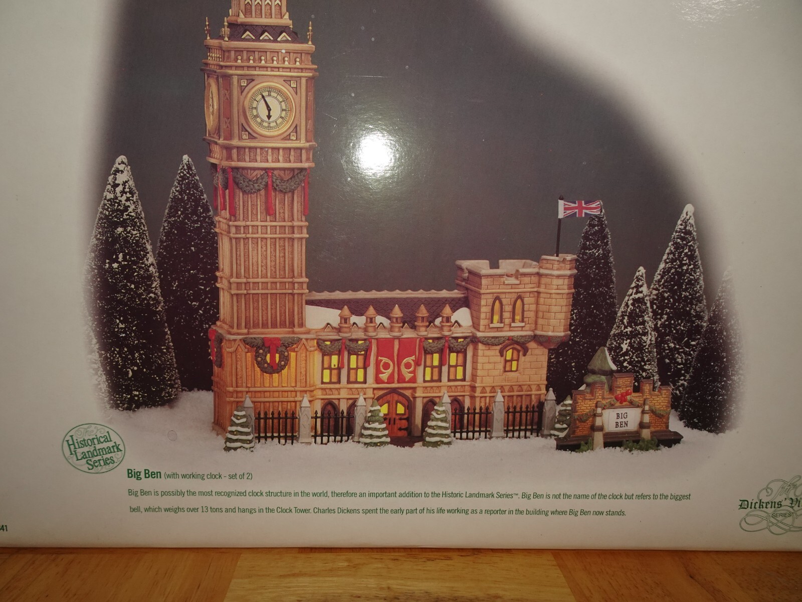 DEPT 56 DV Big Ben Historical Landmark Christmas London 58341 1998 NIB