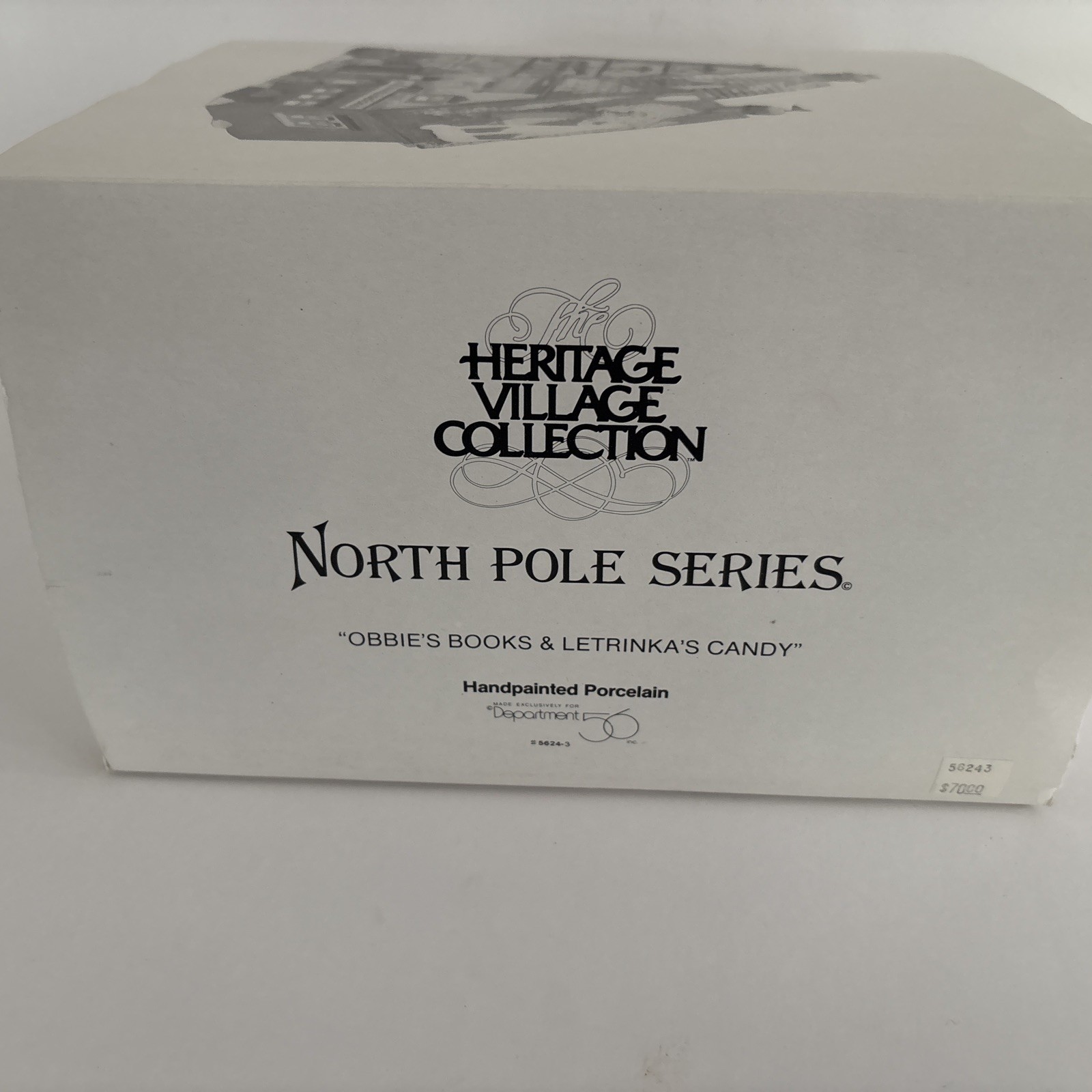 Dept 56 Heritage Village Obbies Books and Letrinkas Candy Open Box