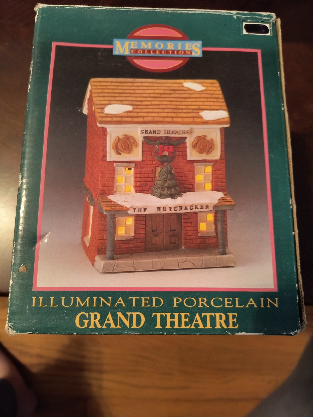 Vintage Illuminated Porcelain Grand Theater. Box Is Not In Great Condition.