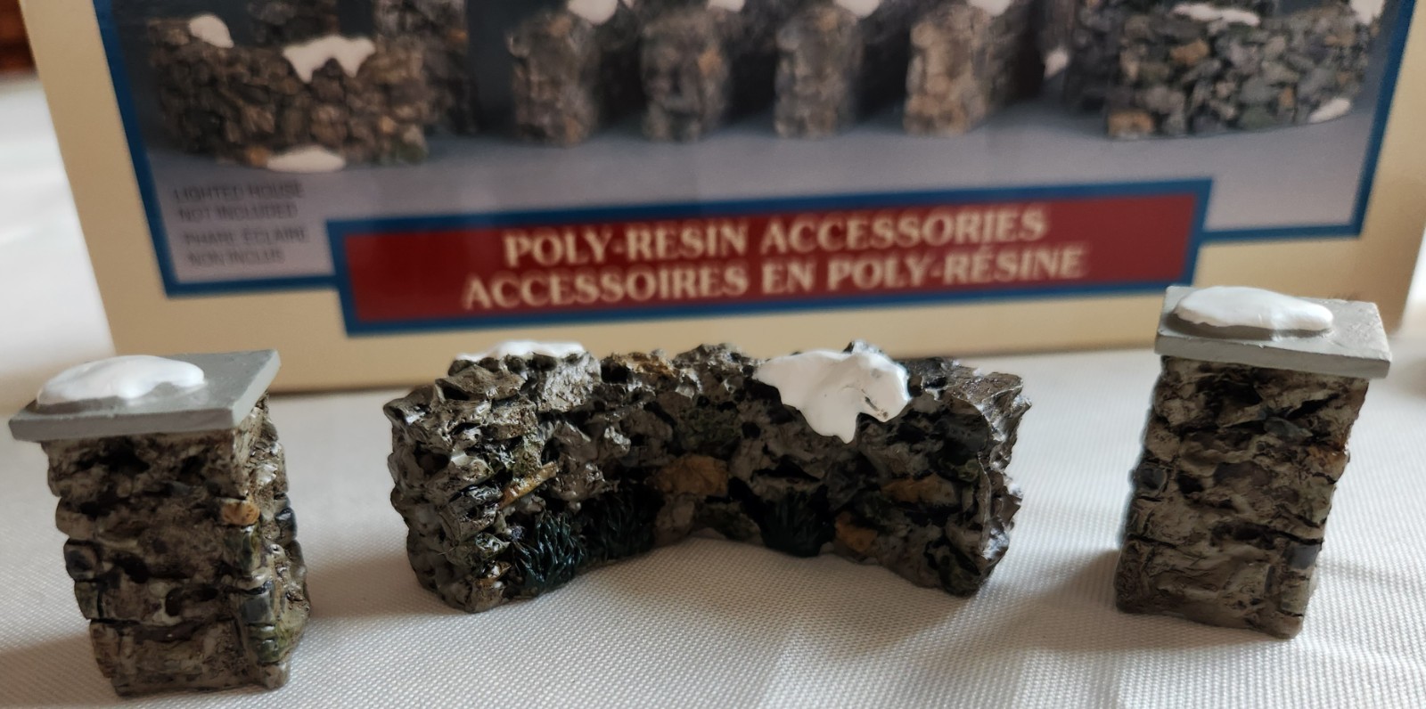 Vintage Lemax #93304A Poly-Resin Stone Wall 1999 ~ Free Shipping