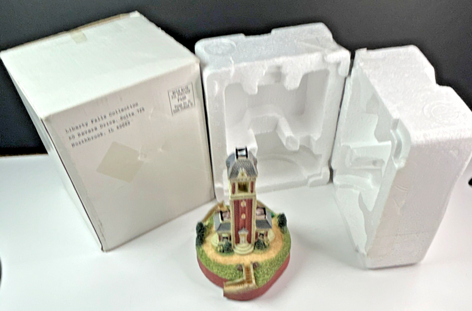 Liberty Falls AH333 Bell Tower 1996 Village Display Repair AS-IS Box